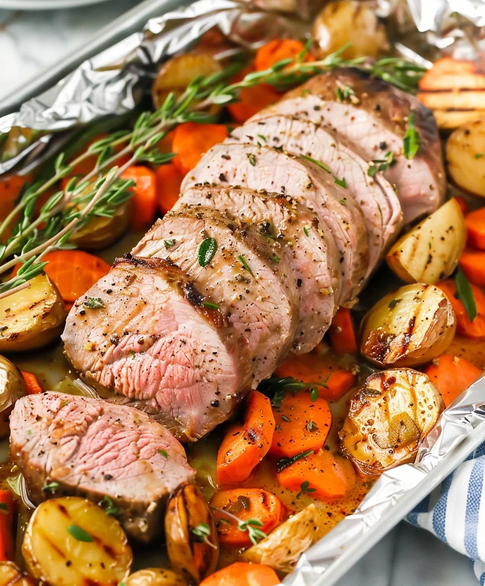 Quick Beef Tenderloin Sheet Pan Dinner