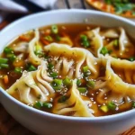 Quick & Easy Asian Beef Dumpling Potsticker Soup