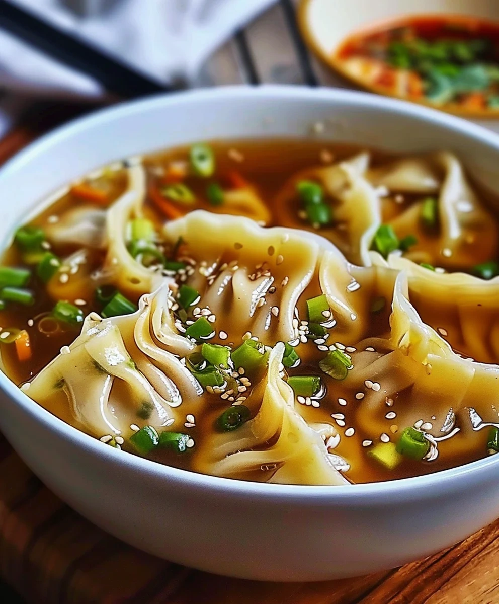 Quick & Easy Asian Beef Dumpling Potsticker Soup image 3