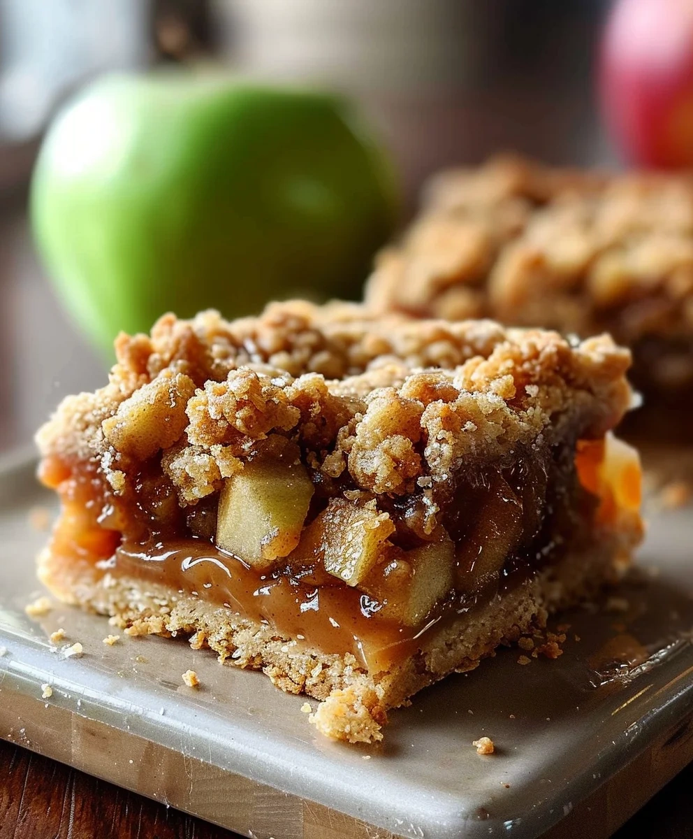 Salted Caramel Apple Crumble Bars image 2