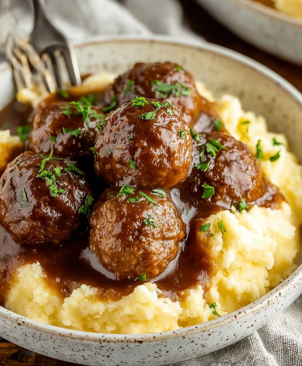 Slow Cooker Salisbury Steak Meatballs: Easy & Delicious Recipe image 2