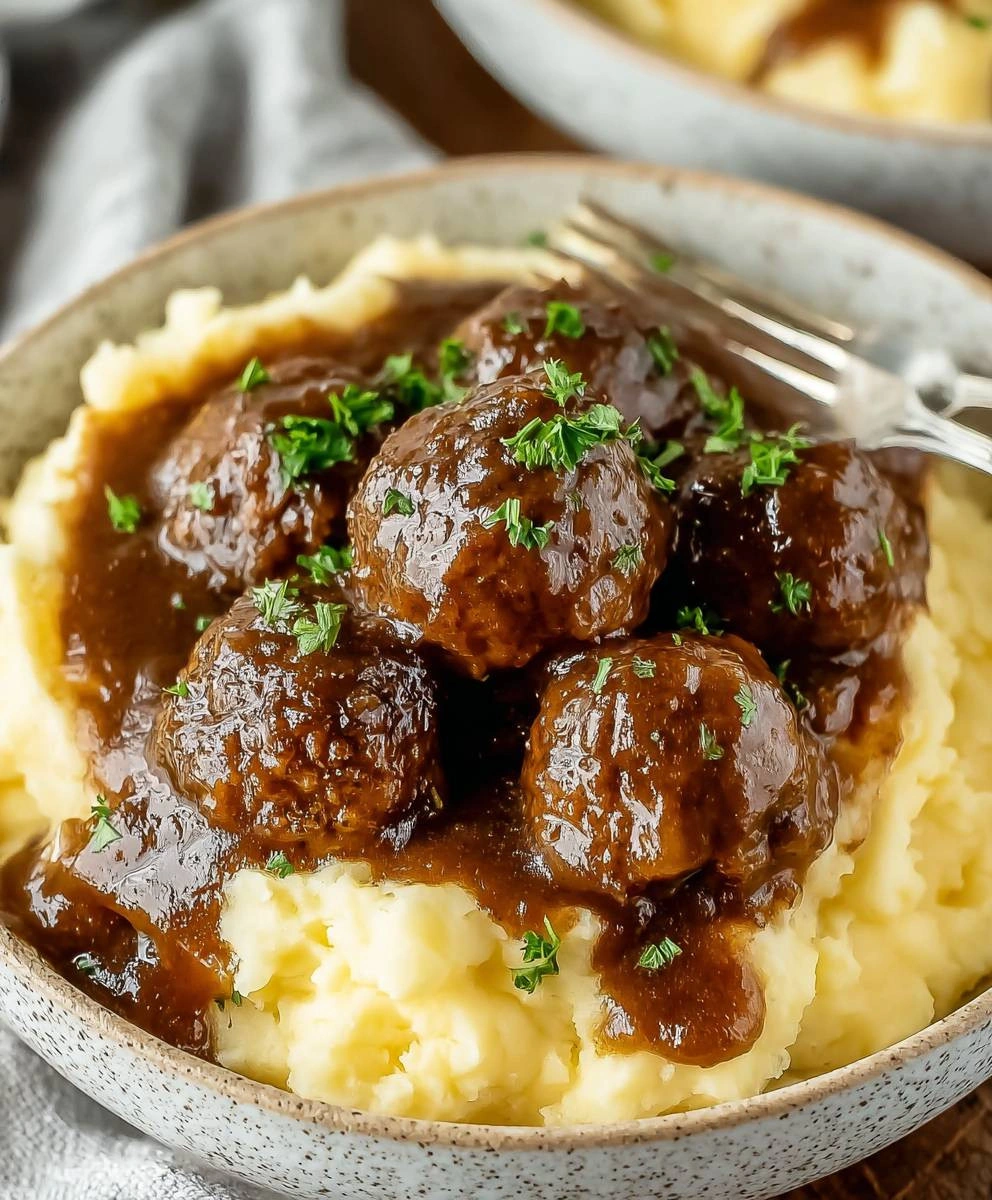 Slow Cooker Salisbury Steak Meatballs: Easy & Delicious Recipe image 3