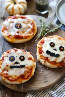 Spooky Halloween Mini Pizzas