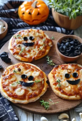 Spooky Halloween Mini Pizzas