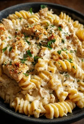 The Best Crockpot Garlic Parmesan Chicken Pasta Recipe