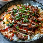 Ultimate Korean BBQ Steak Bowls + Spicy Cream Sauce