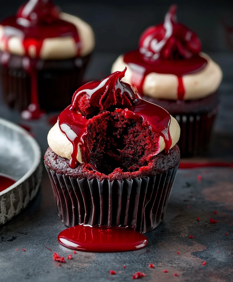 Vampire Bite Halloween Cupcakes image 2