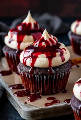 Vampire Bite Halloween Cupcakes
